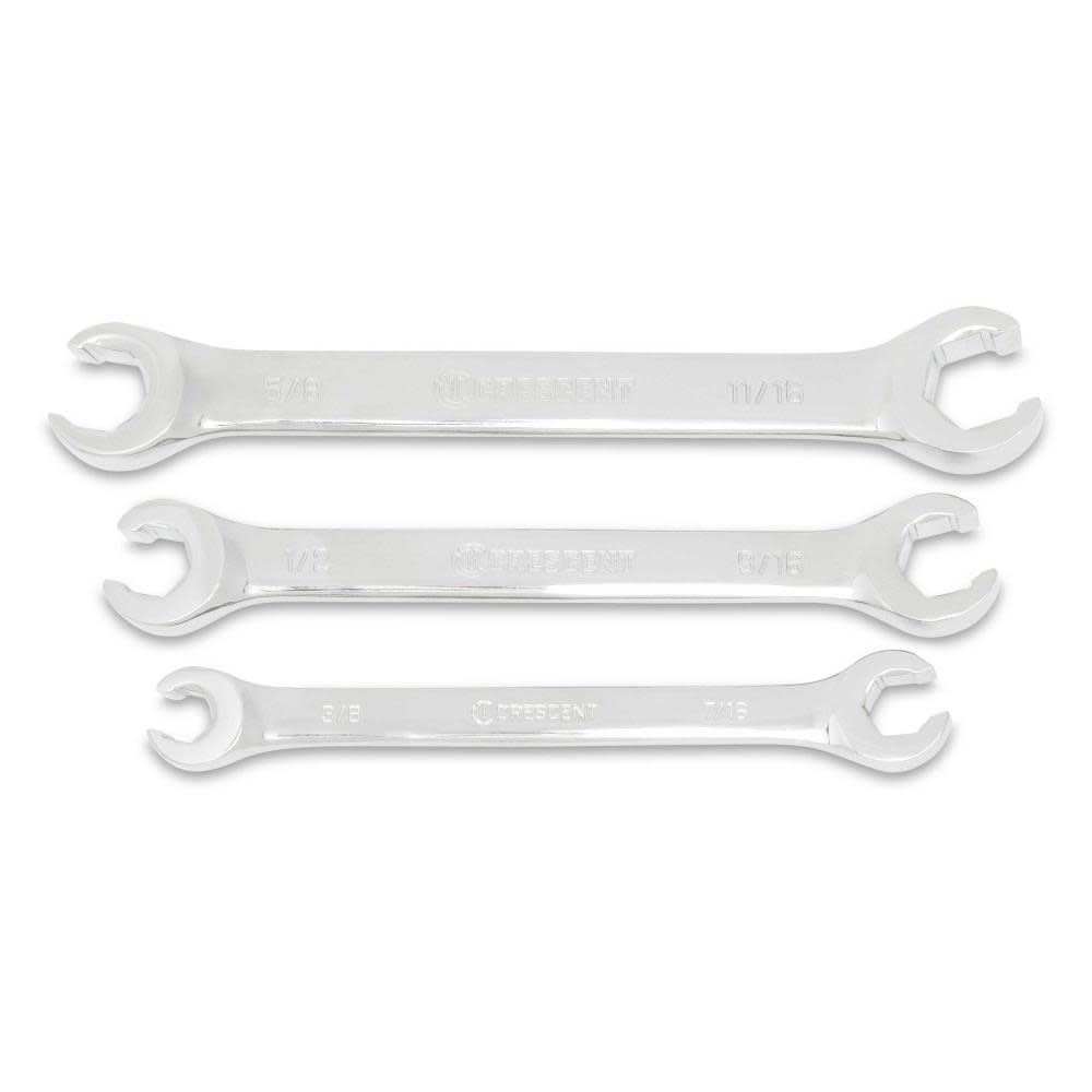 CRESCENT SAE Flare Nut Wrench Set 3pc