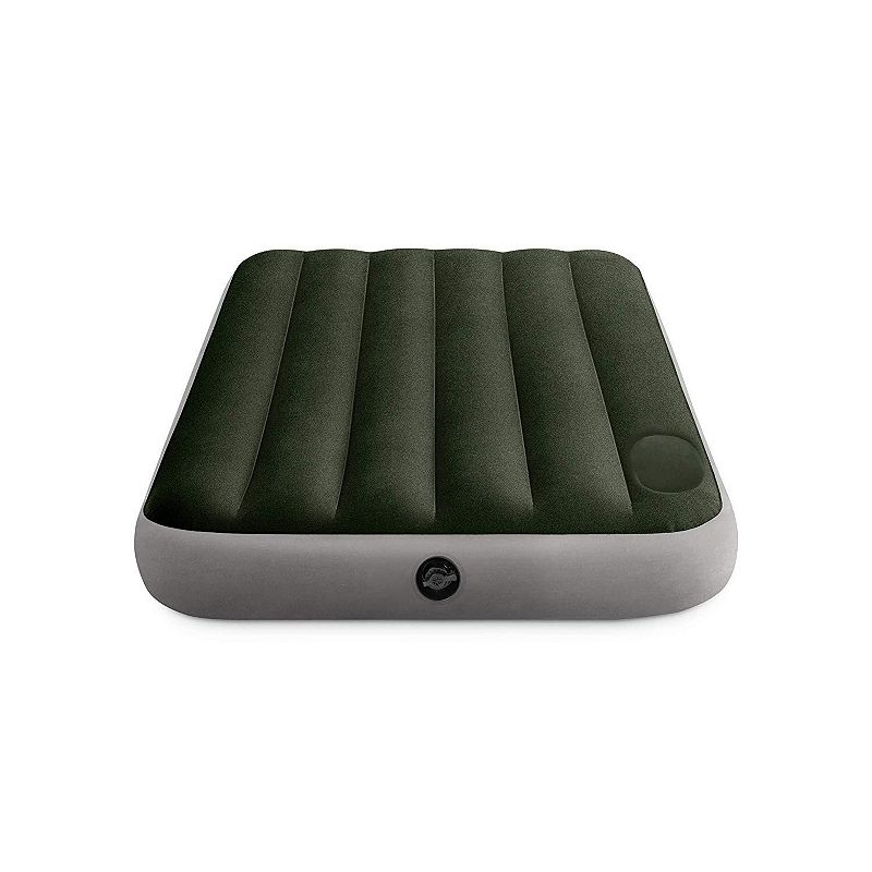 Intex 64763E Standard Dura Beam Downy Air Mattress Bed w/ Built In Pump， Queen