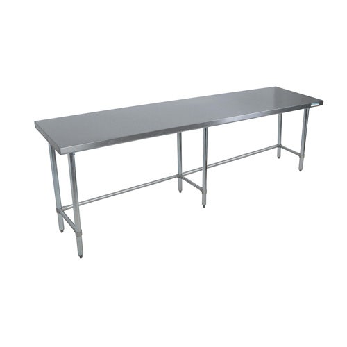 BK Resources VTTOB-9630 Open Base Work Table With Galvanized Legs And Shelf