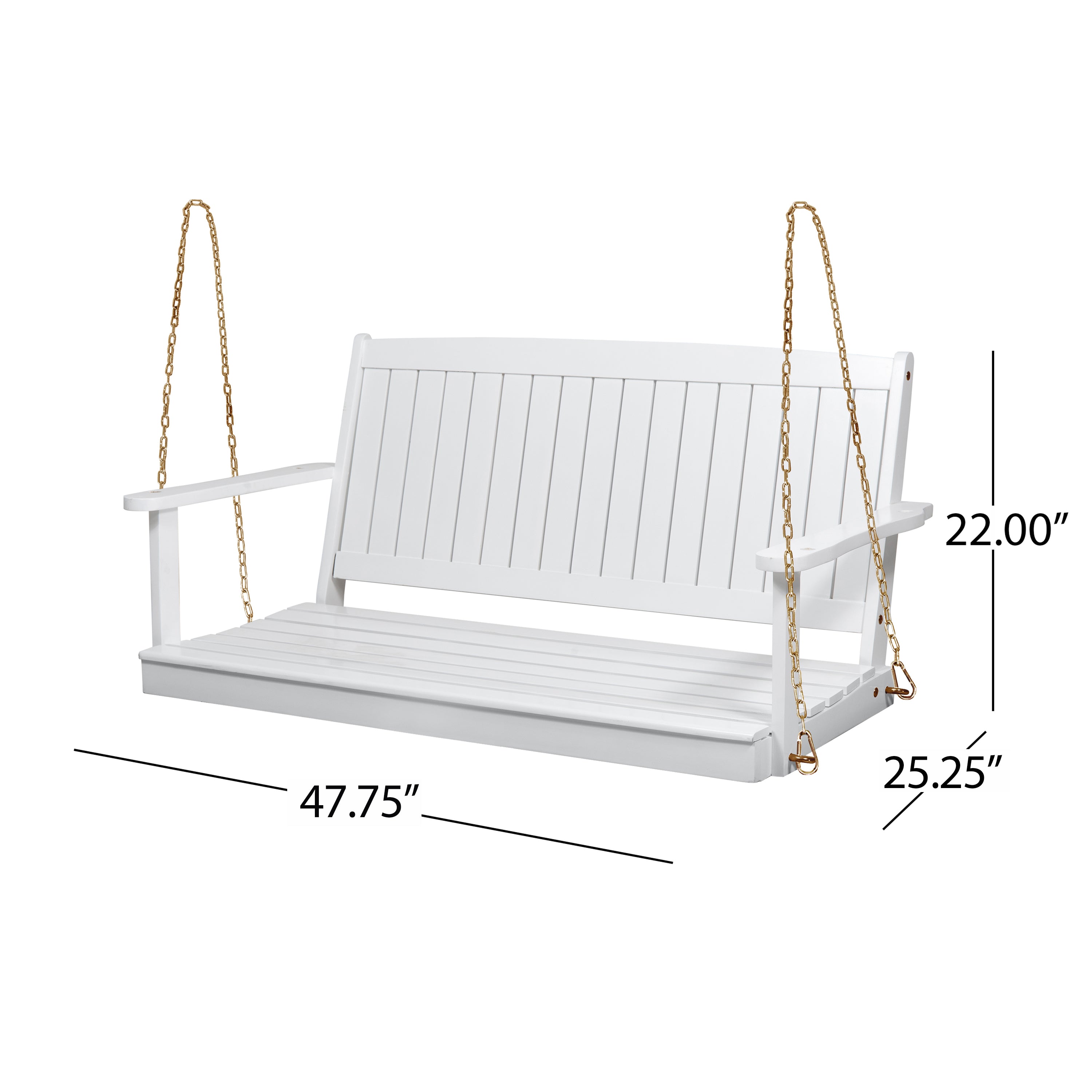 Caspian Outdoor Acacia Wood Porch Swing