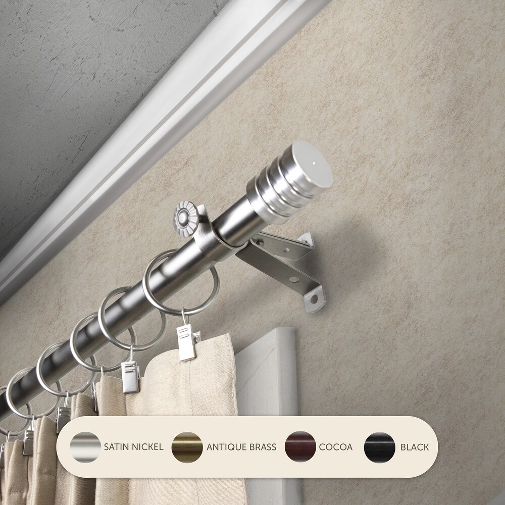 InStyleDesign Don Adjustable Telescoping Steel Curtain Rod