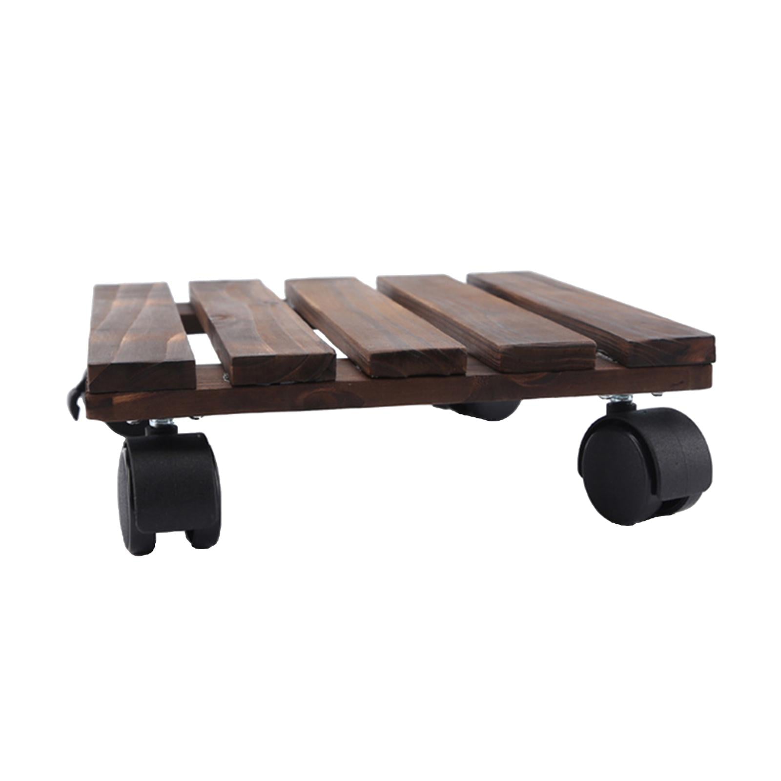 Square Planter Trolley Lockable Rollers Outdoor Indo Flower 40x40cm