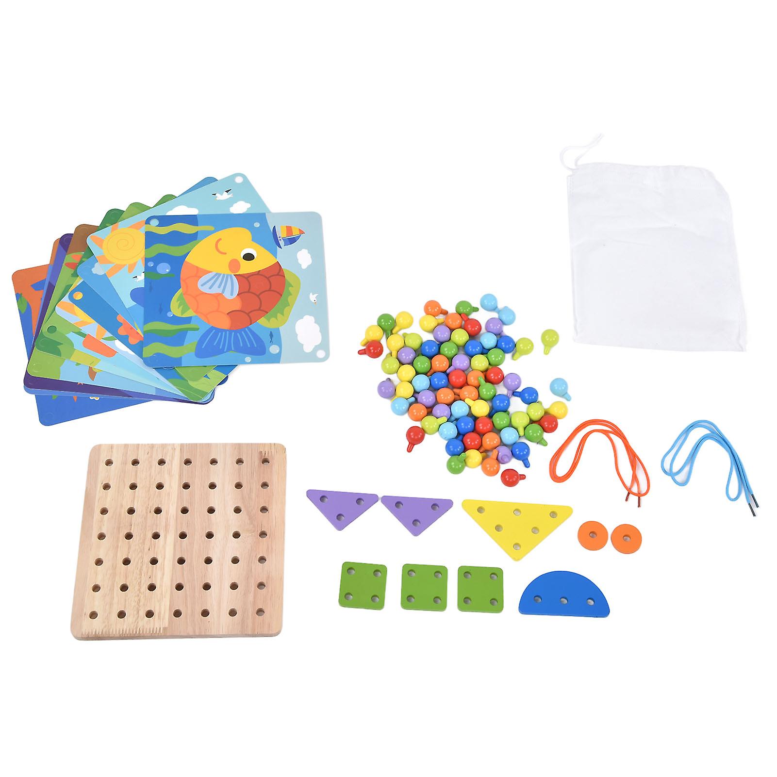 Early Education Musthroom Nali Puzzle Toy Button Art Toys Color Matching Pegboard for 3 Year Up Kids2 in 1 Early Education