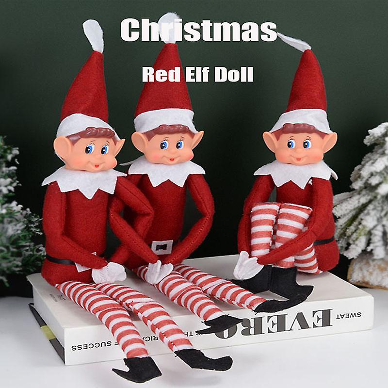 Born Pretty 40 Cm Colorful Red Christmas Elf Doll