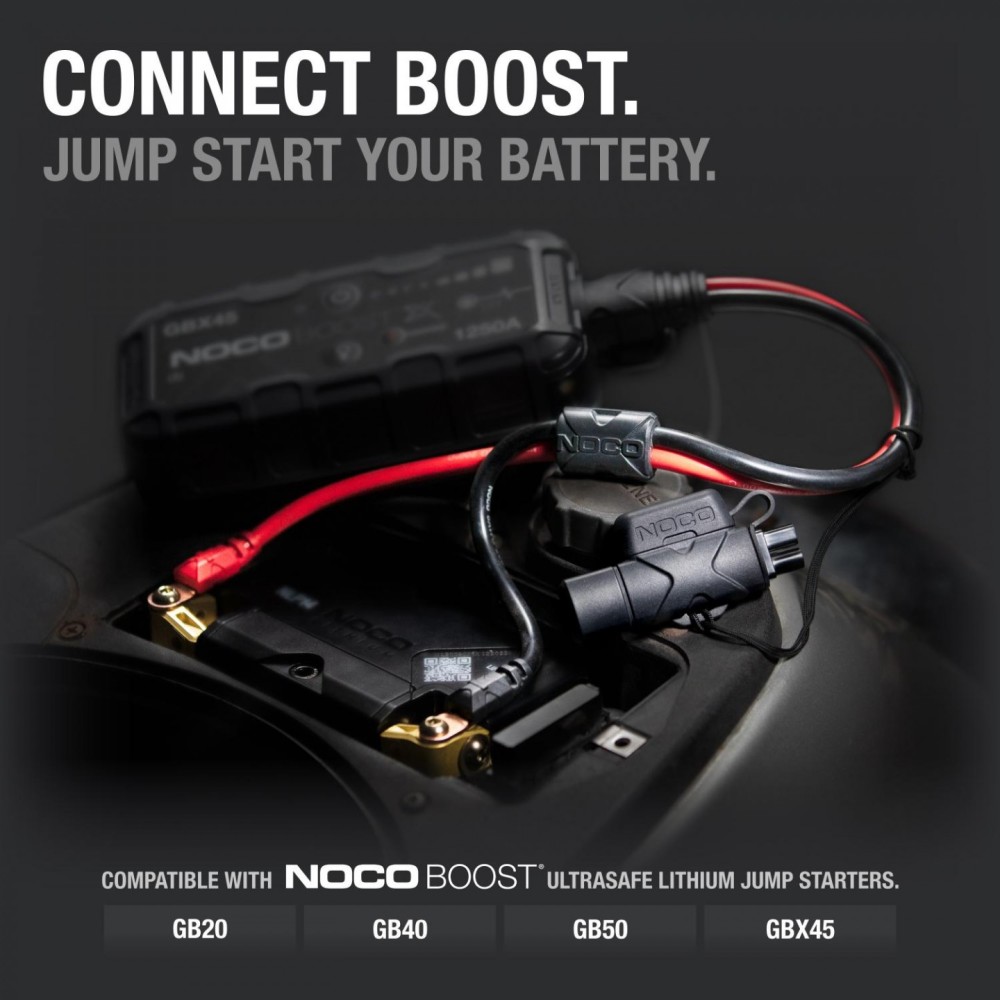 Noco Heavy Duty Boost Battery Eyelet Cable with X Connect Adapter ;