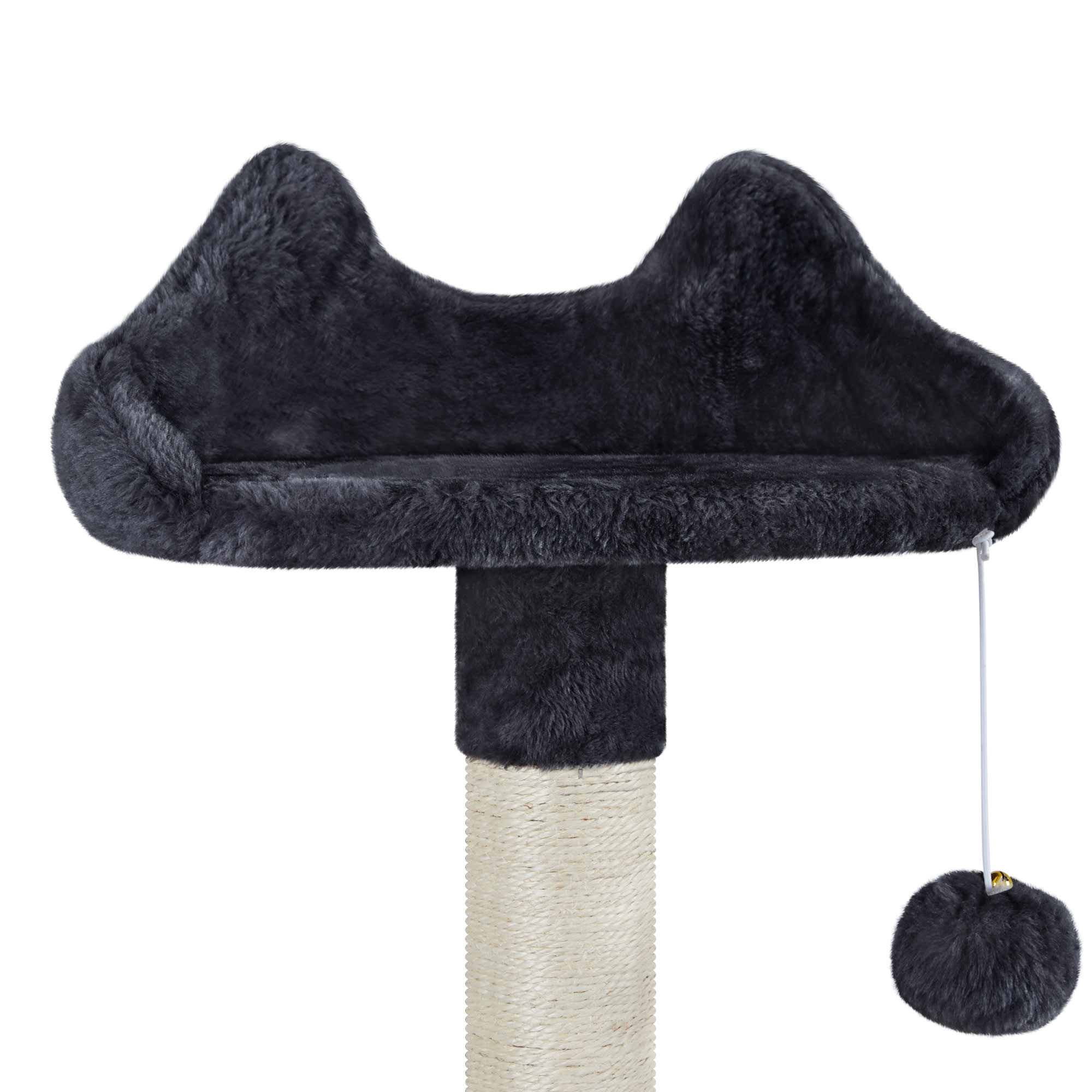 Topeakmart Black 3-Level Cat Tree Condo， 62