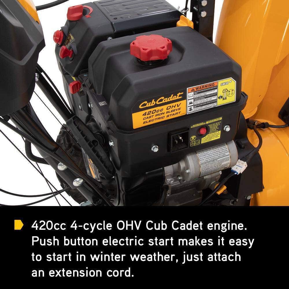 Cub Cadet 3X 30 in. 420 cc Track Drive Three-Stage Snow Blower with Electric Start Gas Steel Chute Power Steering Heated Grips 3X 30 TRAC wLED Light Bar