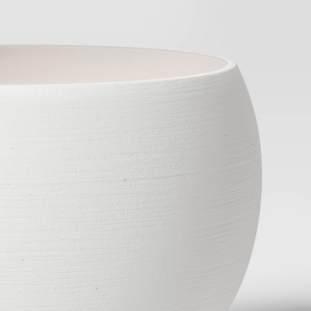 Large Ceramic Textured Planter White