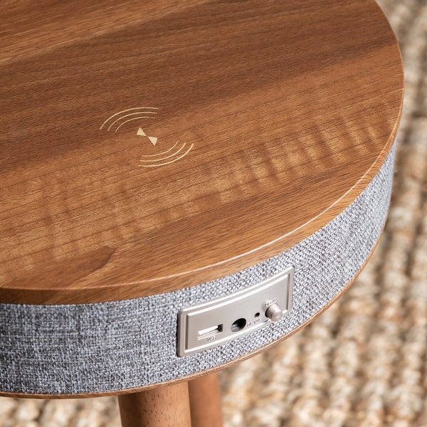 Ava Bluetooth Enabled Accent Table w/USB - 14 x 14 x 23.25