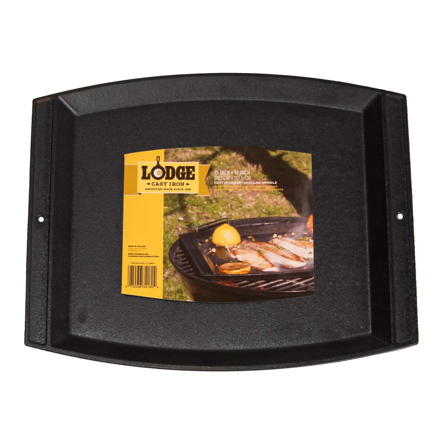 Lodge 15 in. L X 12 in. W Cast Iron Griddle