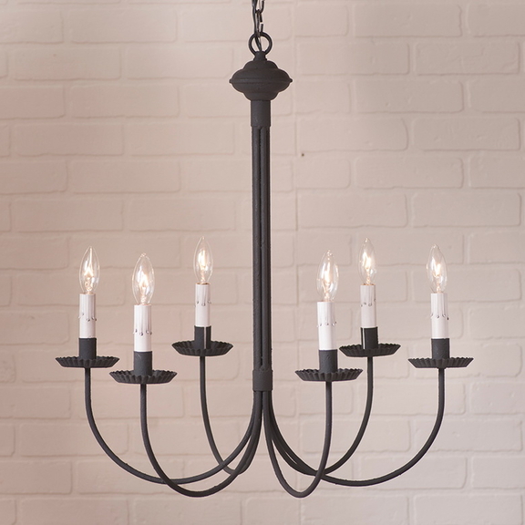 Irvin's Tinware 9203BKG 6 Arm Grandview Chandelier...