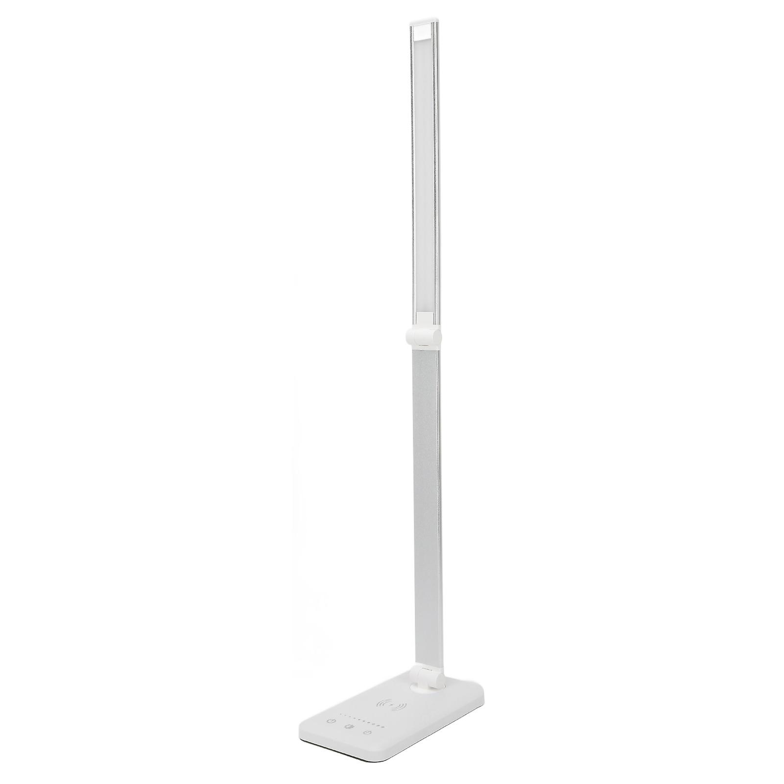 LED Desk Lamp 5 Levels Touch Control USB Eye Protection White Wireless Charging Table Lamp for Students Homes Offices