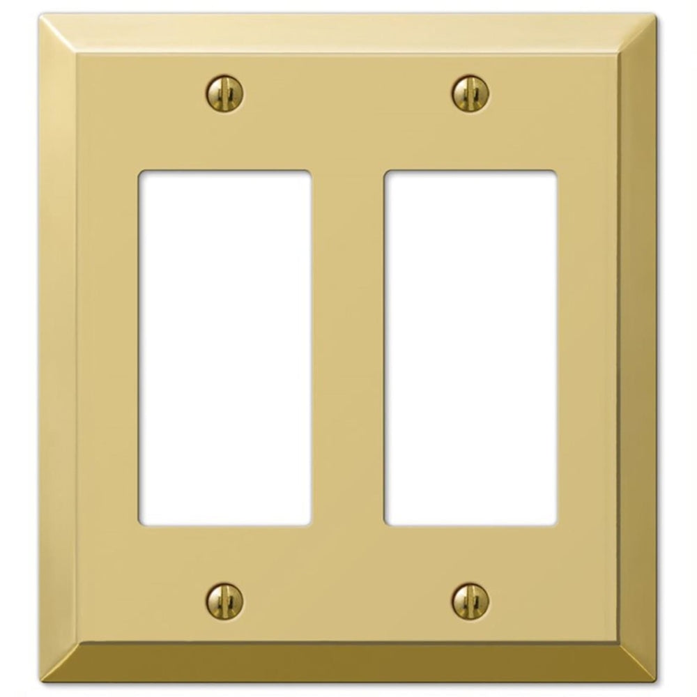 WALLPLATE 2ROCKER PB