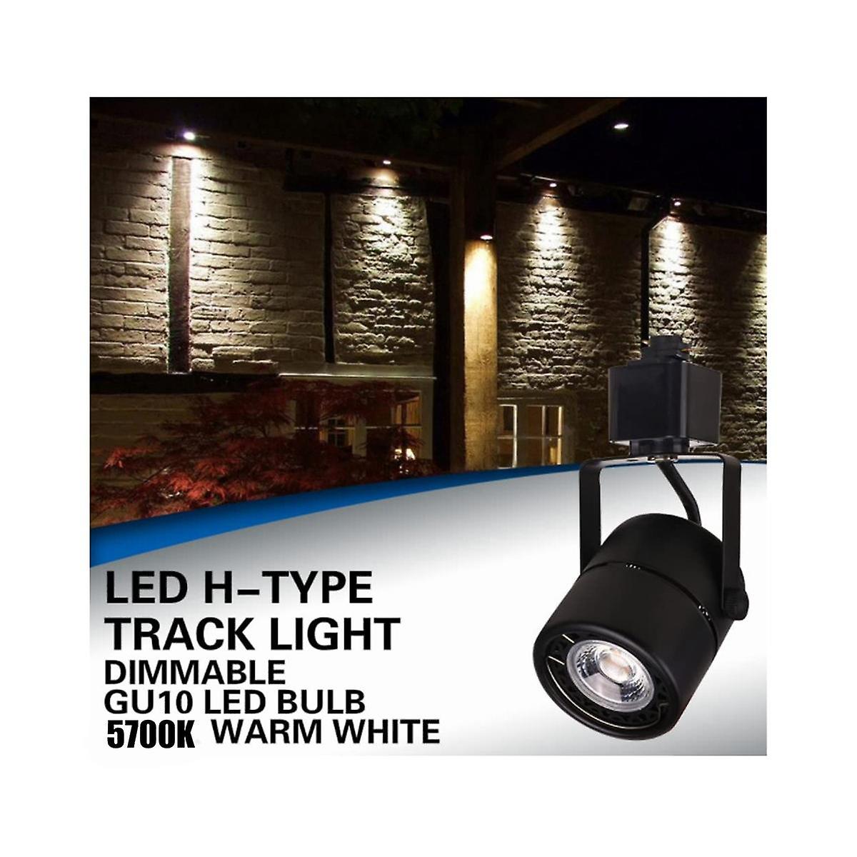 10w Dimmable Led Track Light Head，cool White Adjustable Tilt Angle Track Lighting Fixture Black Fin