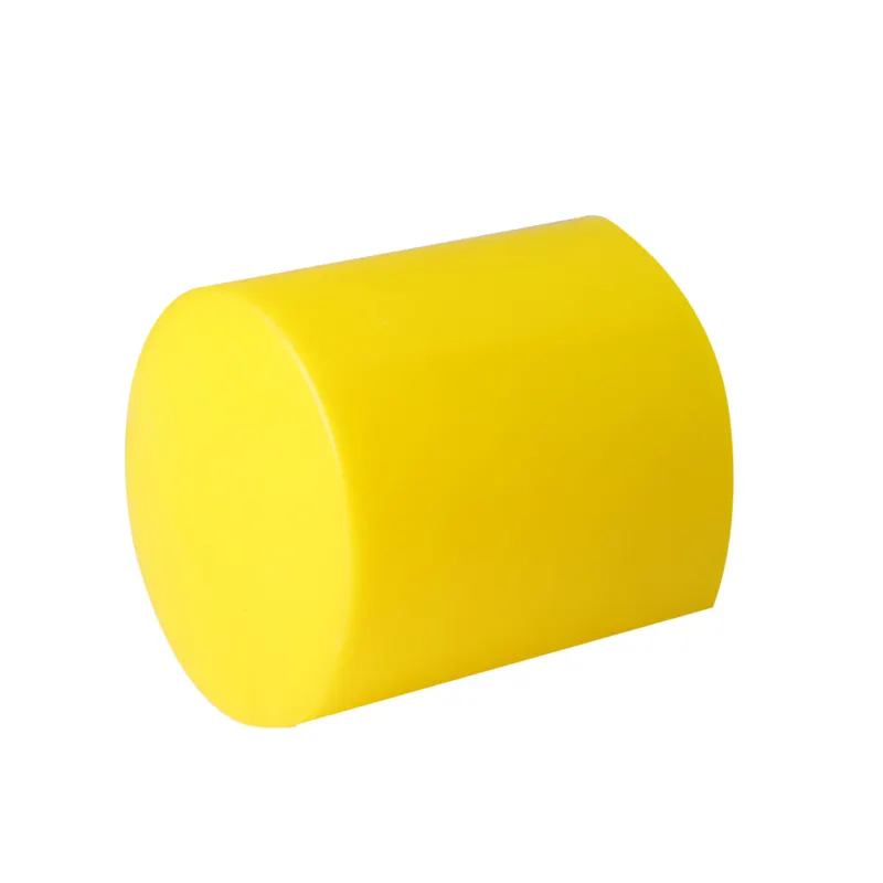 Easily assembled sustainable customized yellow plastic steel metal post cover cap