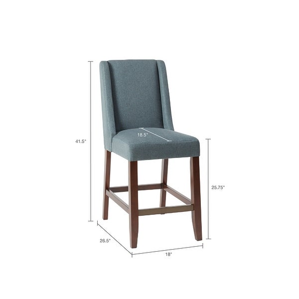 Madison Park Victor Blue Wing Counter Stool - 9