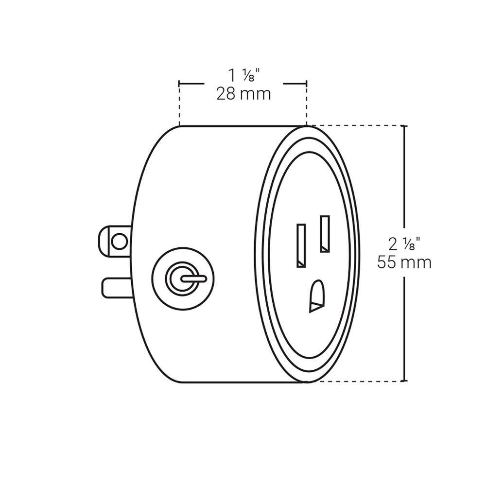 BAZZ SMART HOME 120-Volt Wi-Fi Smart Plug PLGWFW1