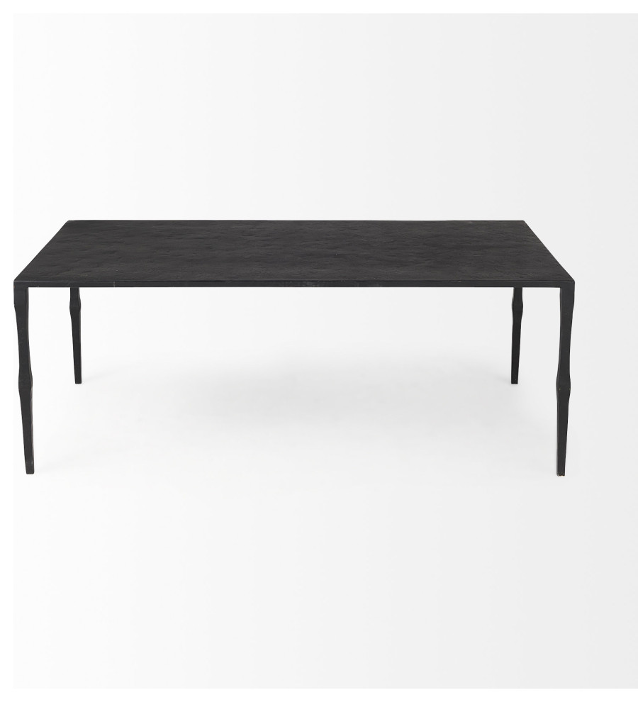 Timothy Ebony Black Iron Coffee Table   Coffee Tables   by Mercana  Houzz