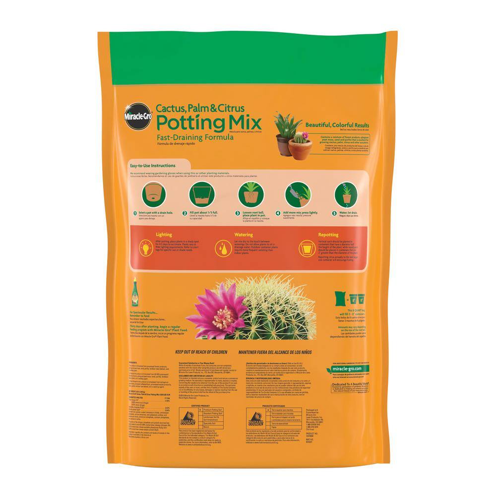 Miracle-Gro 8 Qt. Cactus Palm and Citrus Potting Mix 72078500