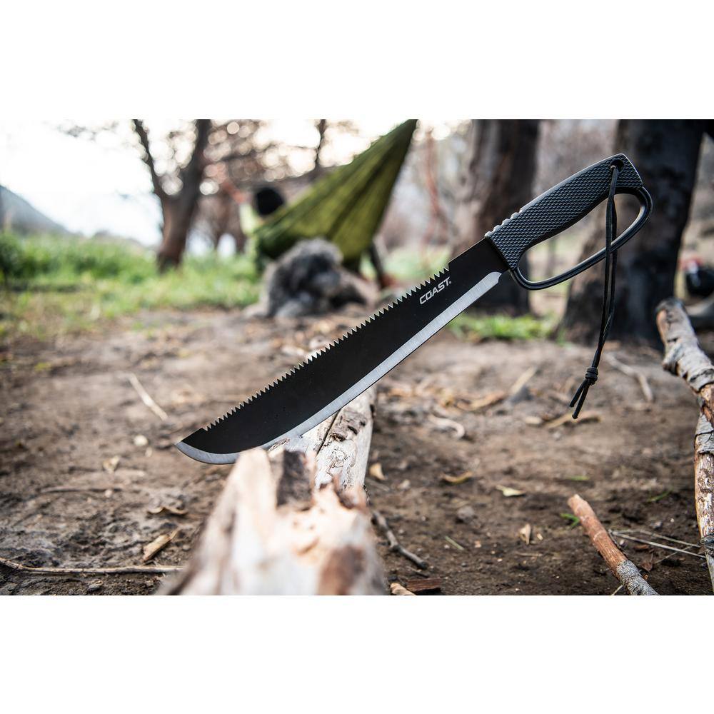 Coast F1400 14 in. Full-Tang Stainless Steel Machete with Nylon Sheath 21629