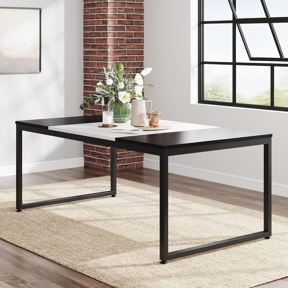 71 Inch Modern Rectangular Dining Table for 6 Person