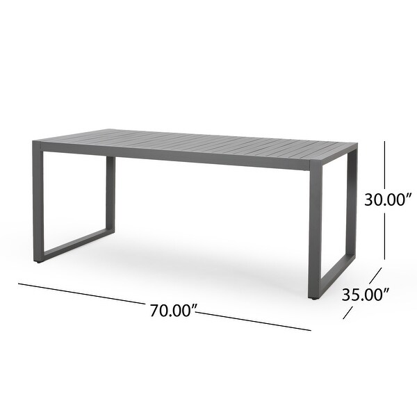 Navan Modern Aluminum Outdoor Dining Table by Christopher Knight Home