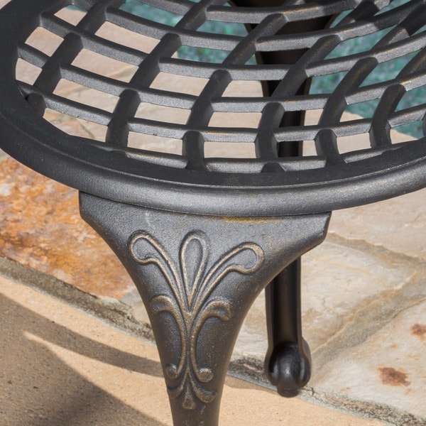 Charleston Aluminum Copper Bistro Set by Christopher Knight Home