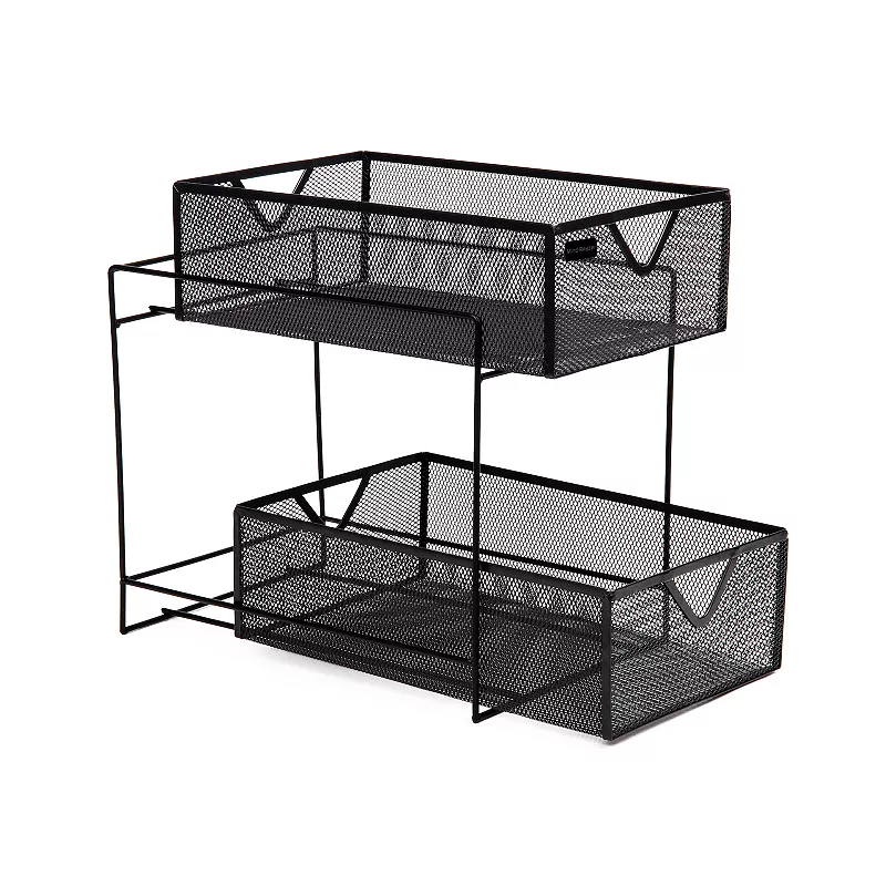 Mind Reader Network Collection 2-Tier Sliding Basket Storage