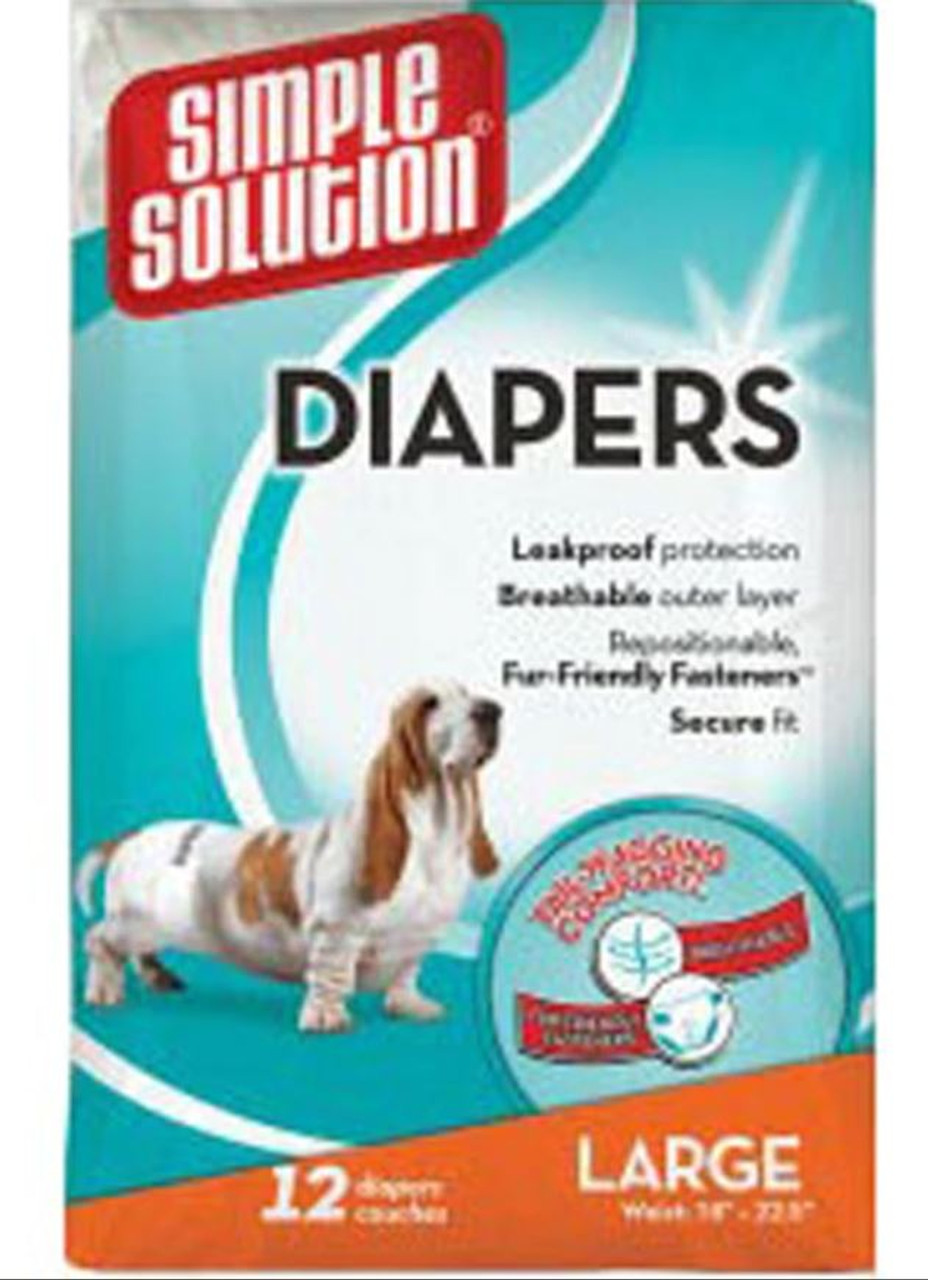 Simple Solution Disposable Dog Diapers， XS-12 Pk.