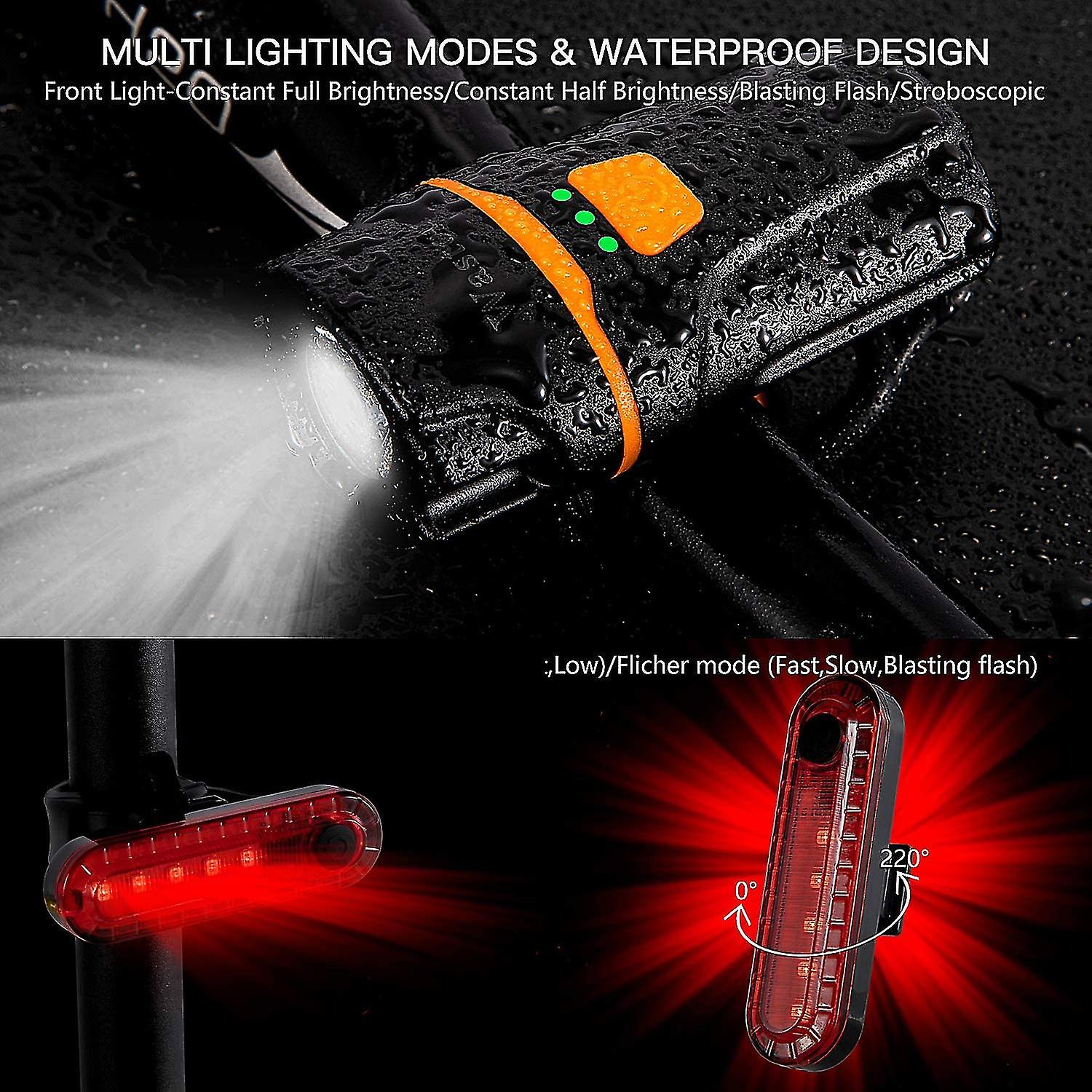 Bike Lights， Super Bright Bike Front Light ， Light Torch With Usb Tail (usb Cable Included)