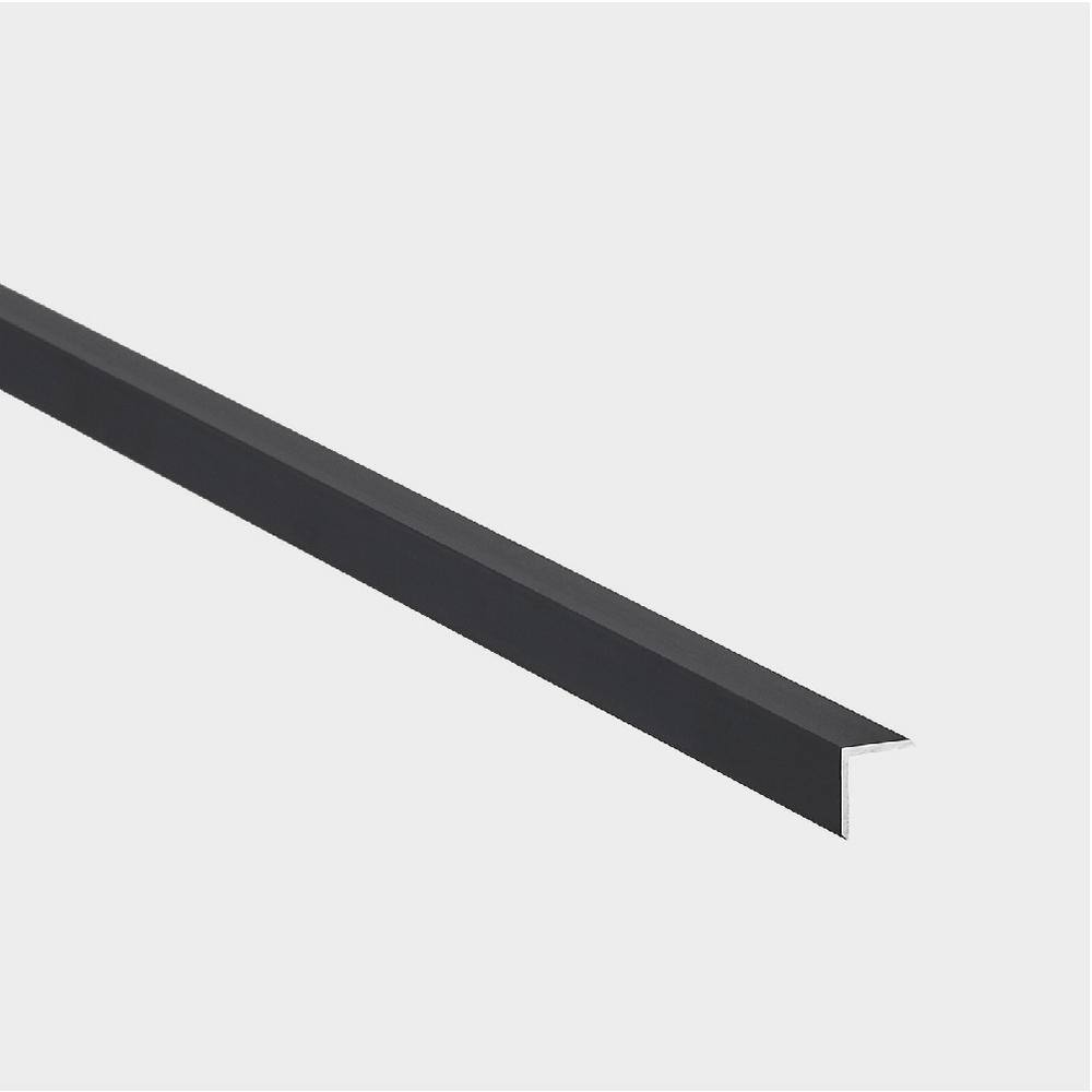 Emac Novoescuadra Mini Matt Black 12 in x 8-12 in Aluminum Tile Edging trim NEMN9012