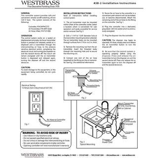 Westbrass Sink Top Waste Disposal Air Switch and Dual Outlet Control Box Flush Button Matte Black RASB-2B3-62