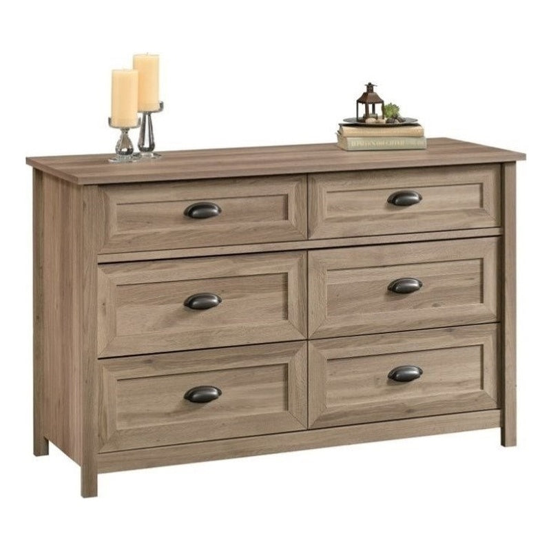 2 Piece Bedroom Set with Dresser and Chest in Salt Oak