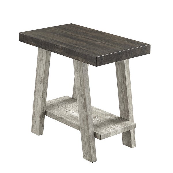 Roundhill Furniture Athens Contemporary Wood Shelf Side Table