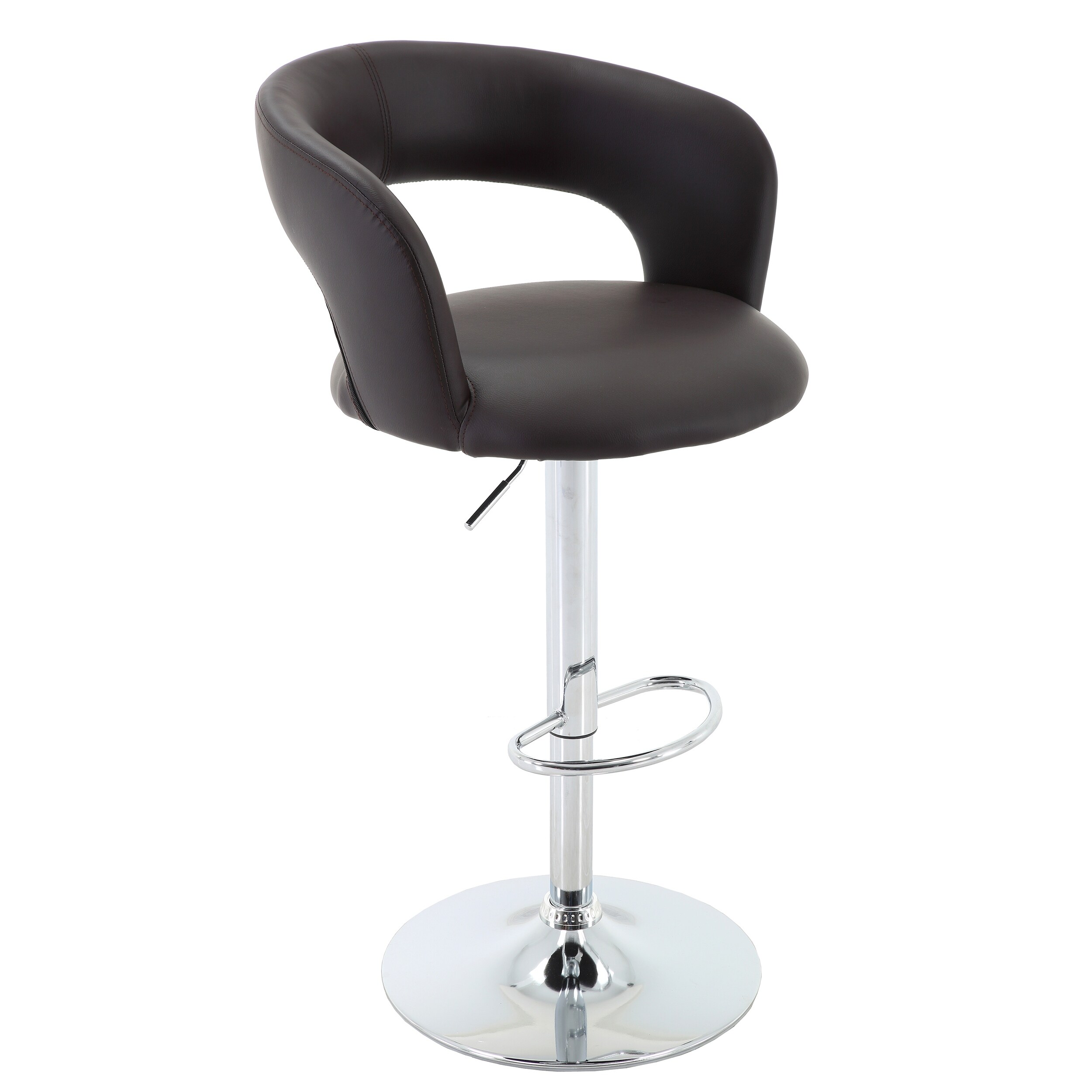 Brage Living Soho Adjustable Height Bar Stool， Coffee Bean Brown