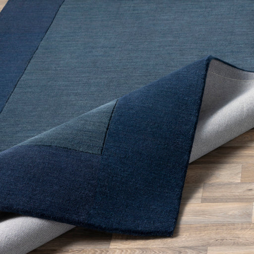 Mystique Wool Border Navy Rug