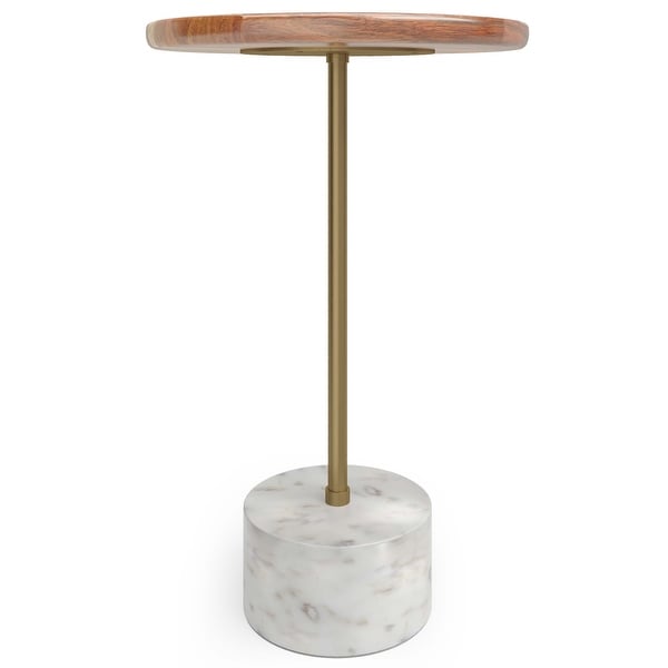 WYNDENHALL Straton Modern 15 inch Wide Metal Side Table in Natural