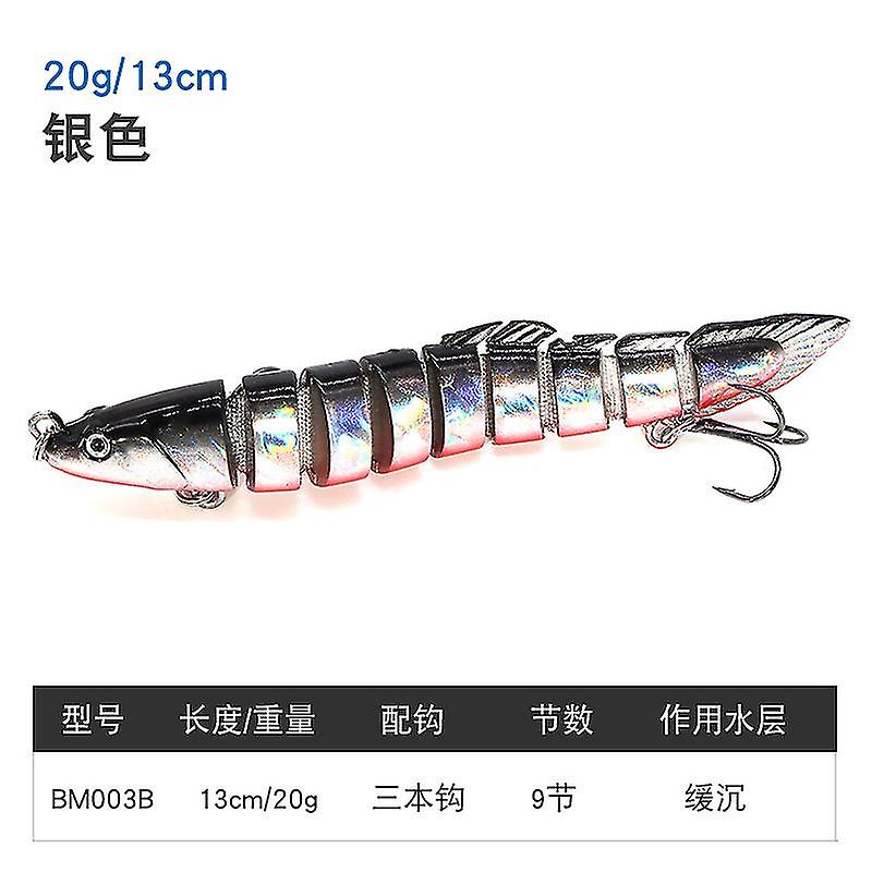 14cm 20g Fishing Lure Eel 9 Segments Multi Jointed Sinking Wobbler For Pike Perch Swimbait Crankbait