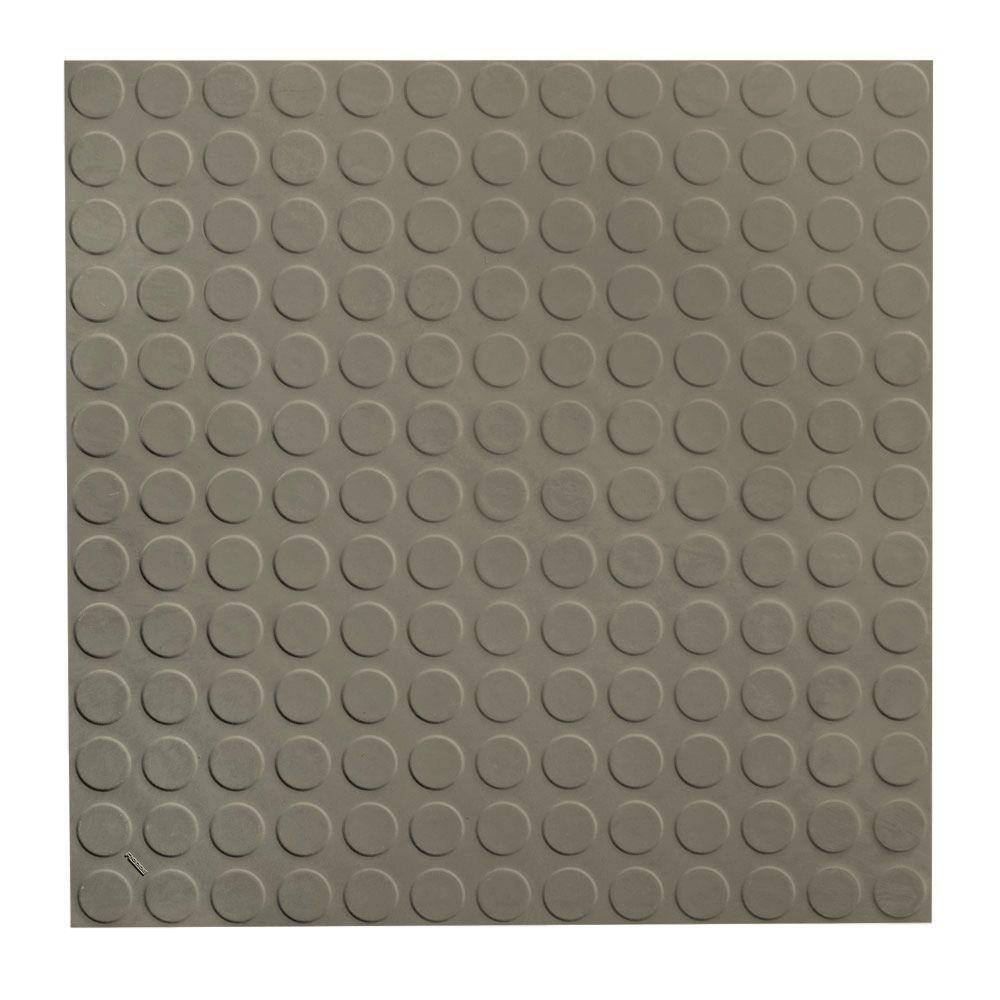 ROPPE Vantage Circular Profile 19.69 in. x 19.69 in. Lunar Dust Rubber Tile 9963P114