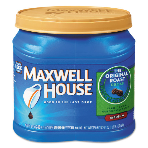 Maxwell House Coffee， Decaffeinated Ground Coffee， 29.3 oz Can (04658)