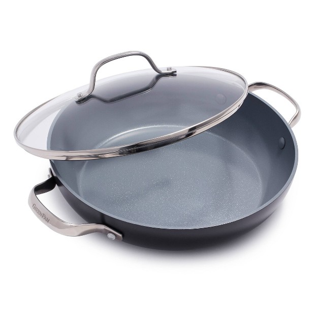 Ceramic Everyday Pan With Lid Black