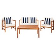 Safavieh Montez Outdoor Loveseat， Chair and Coffee Table 8-piece Set