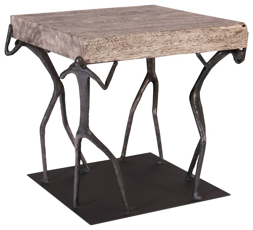 Atlas Side Table  Chamcha Wood  Metal   Contemporary   Side Tables And End Tables   by Phillips Collection  Houzz