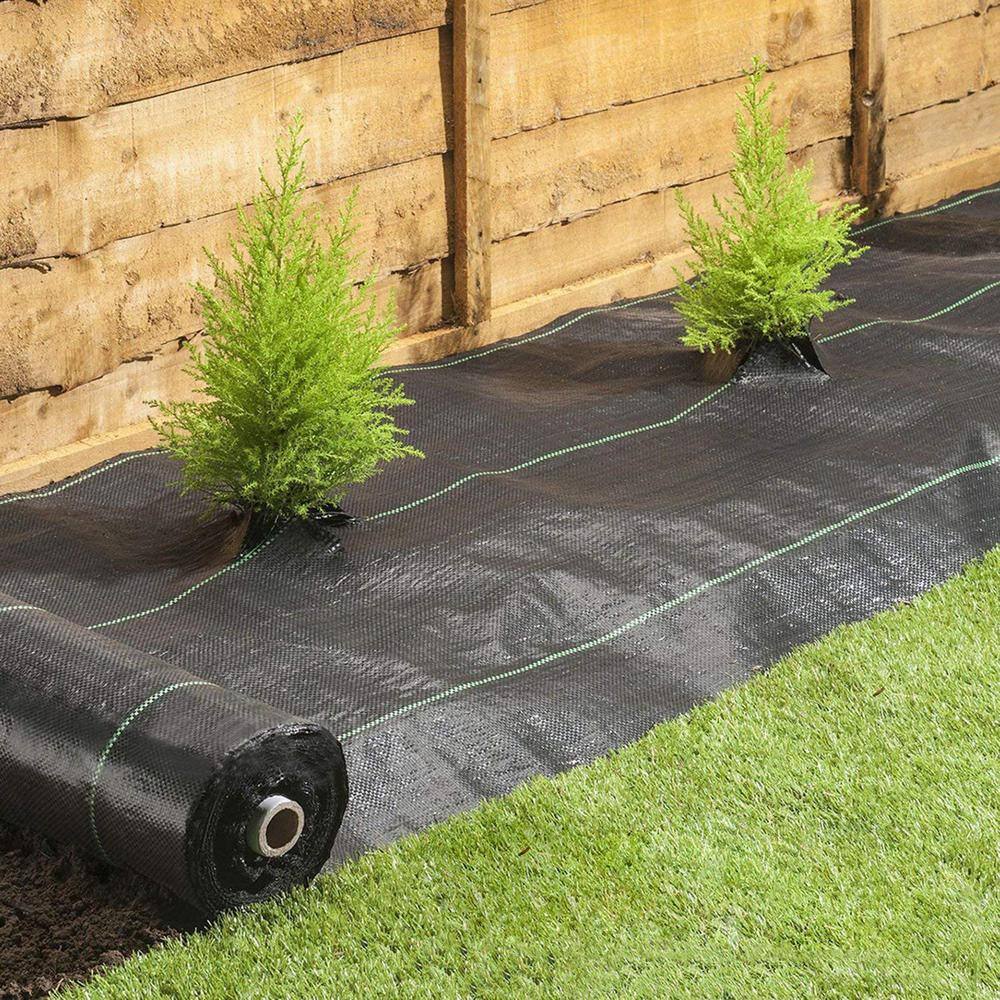 Agfabric 3 ft. x 50 ft. Landscape Fabric Ground Cover Weed Barrier for Weeds Block in Raised Garden Bed GC3003050B0