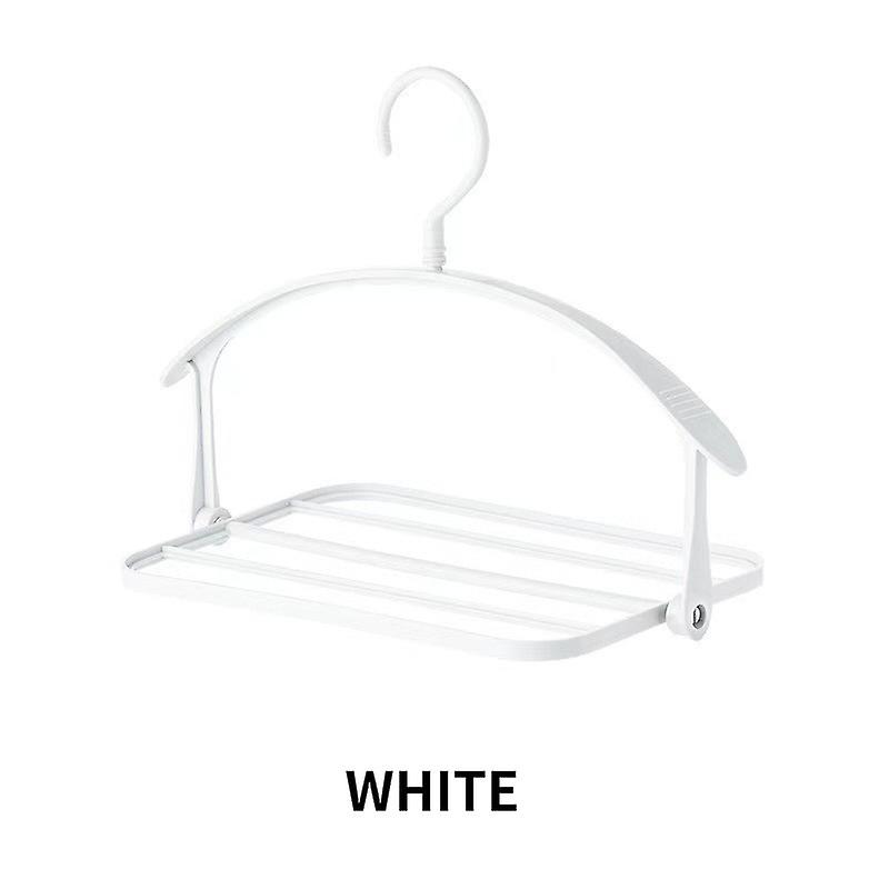 1pc 4 Layers Non-slip Foldable Reversible Pants Hanger Clothes Drying Rack Space Saver Closet Organizer