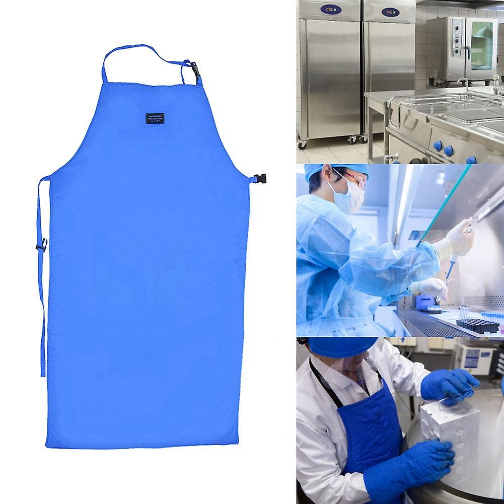 Safety Cryo Apron Cryogenic Ultra Low Temperature Apron Nitrogen Protective Blue(90*60cm)