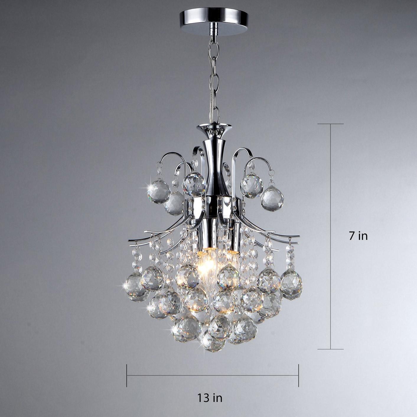 Cyan 3-light Crystal Chandelier