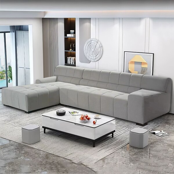 Williamspace Modern Upholstered Sectional Sofa L-shape With Chaise Living Room