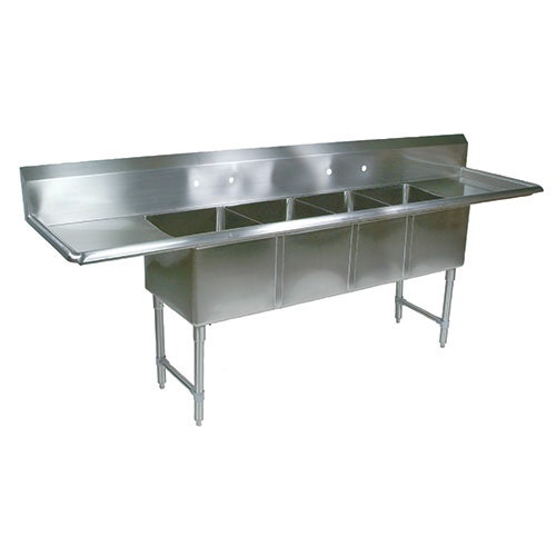 John Boos E4S8-1620 E-Series 4 Compartment Dish Sink w/18