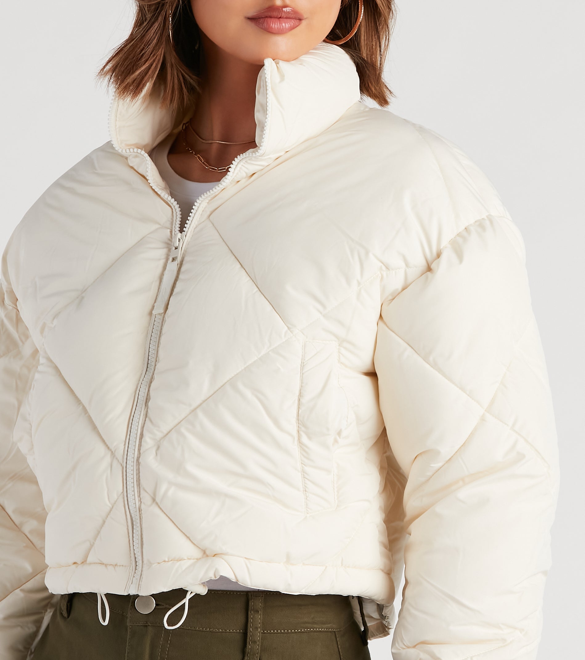 Slay The Chill Quilt Puffer Jacket